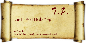 Tani Polikárp névjegykártya